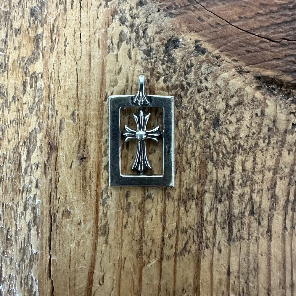 Chrome Hearts Baby Fat Cross Silver Pendant