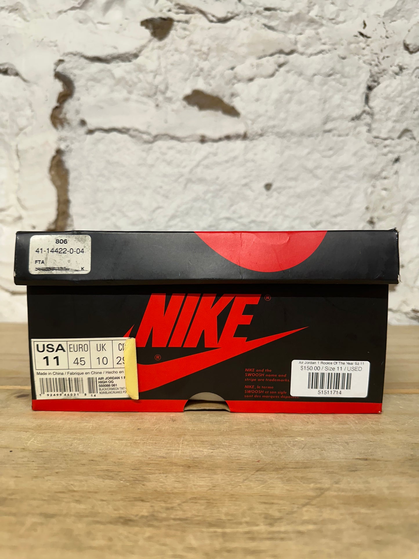 Air Jordan 1 Rookie Of The Year Sz 11