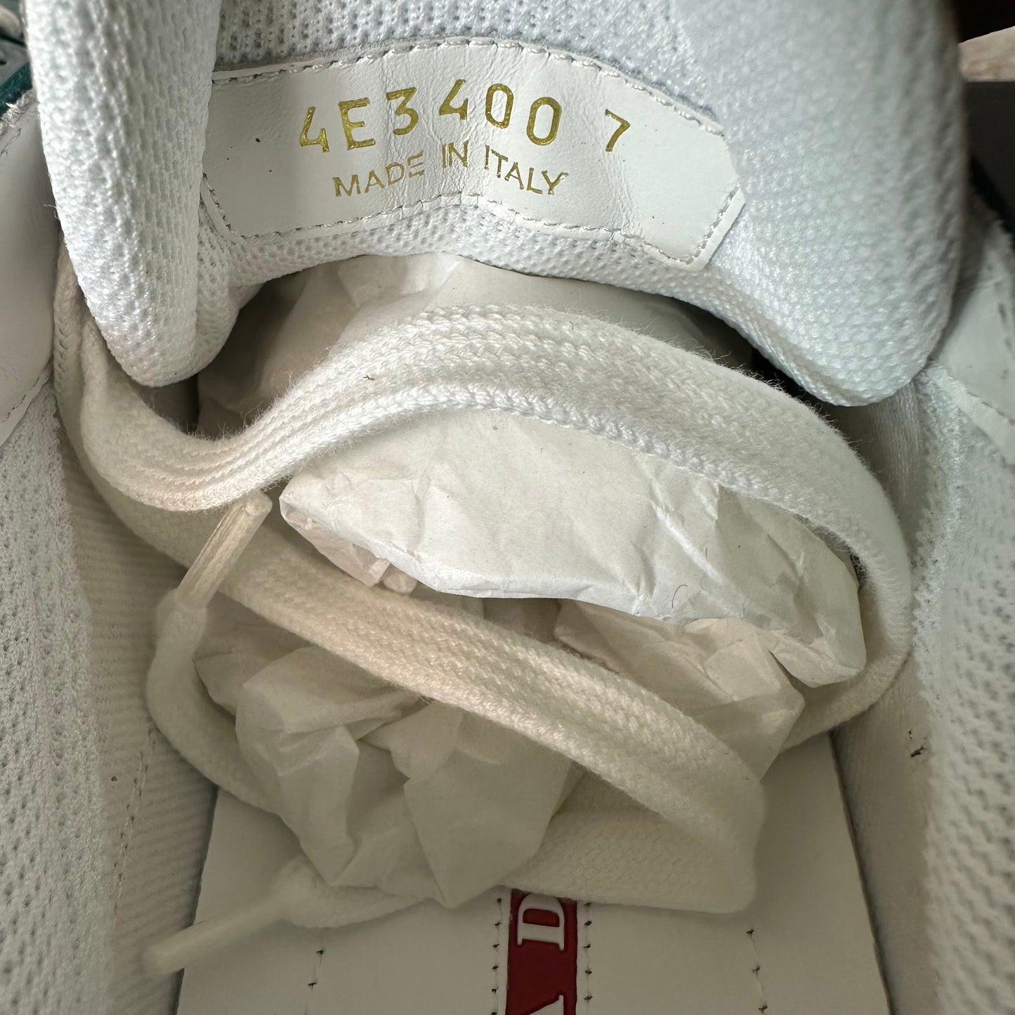 Prada Americas Cup Laguna Patent Sneaker Sz 7 DS