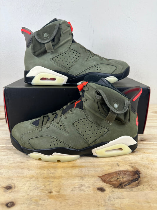 Air Jordan 6 Travis Scott Olive Sz 8.5 DS