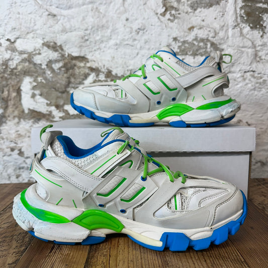 Balenciaga Track Runner White Green Blue Sneaker Sz 7 (40)