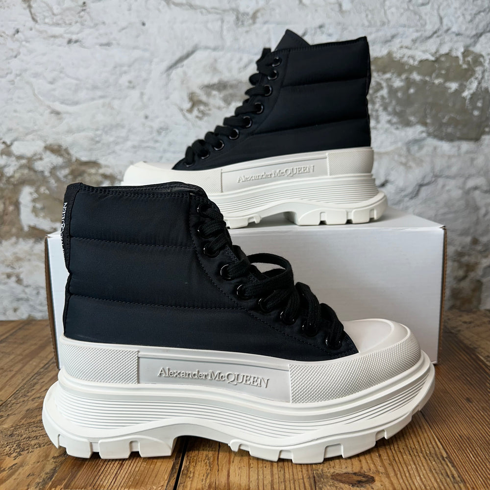 Alexander McQueen Black Padded White Tread Boot Sz 5 (37)