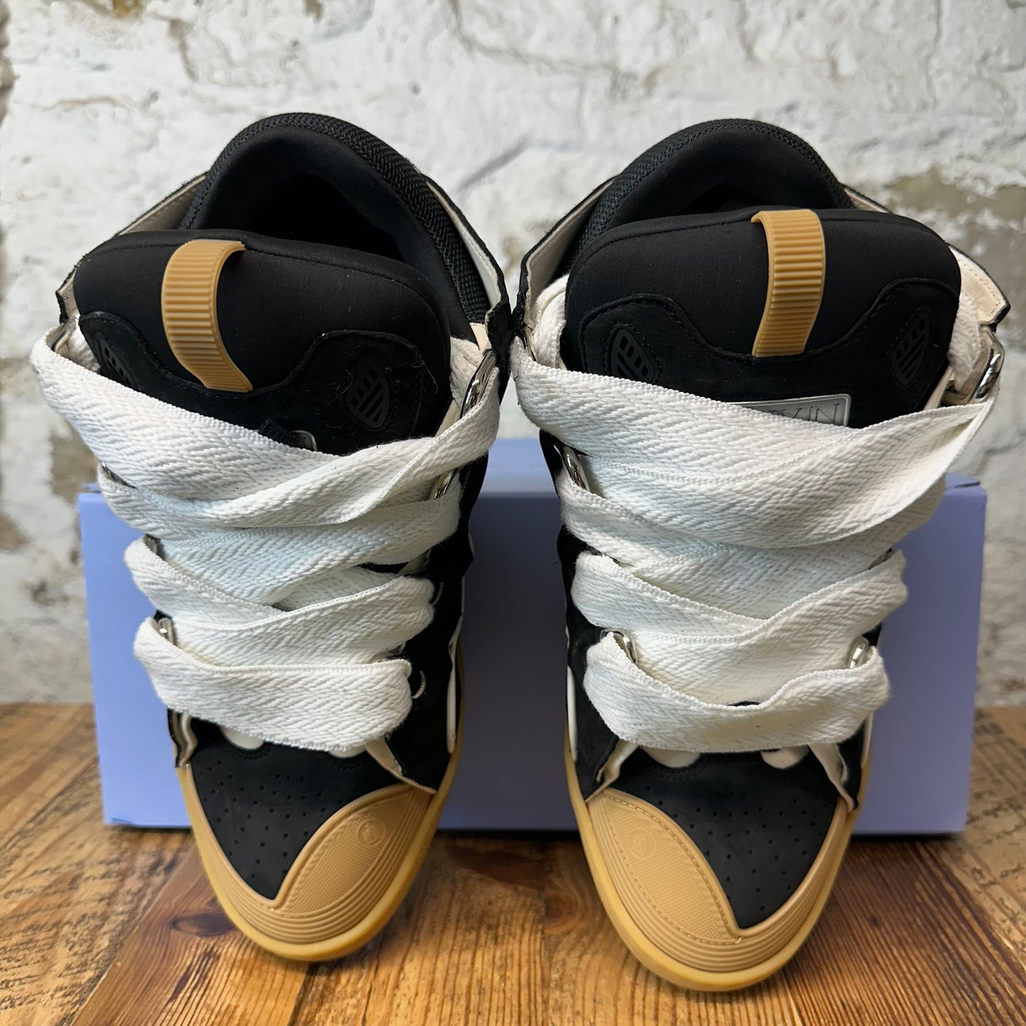 Lanvin Curb White Black Gum Sneaker Sz 11 (44)