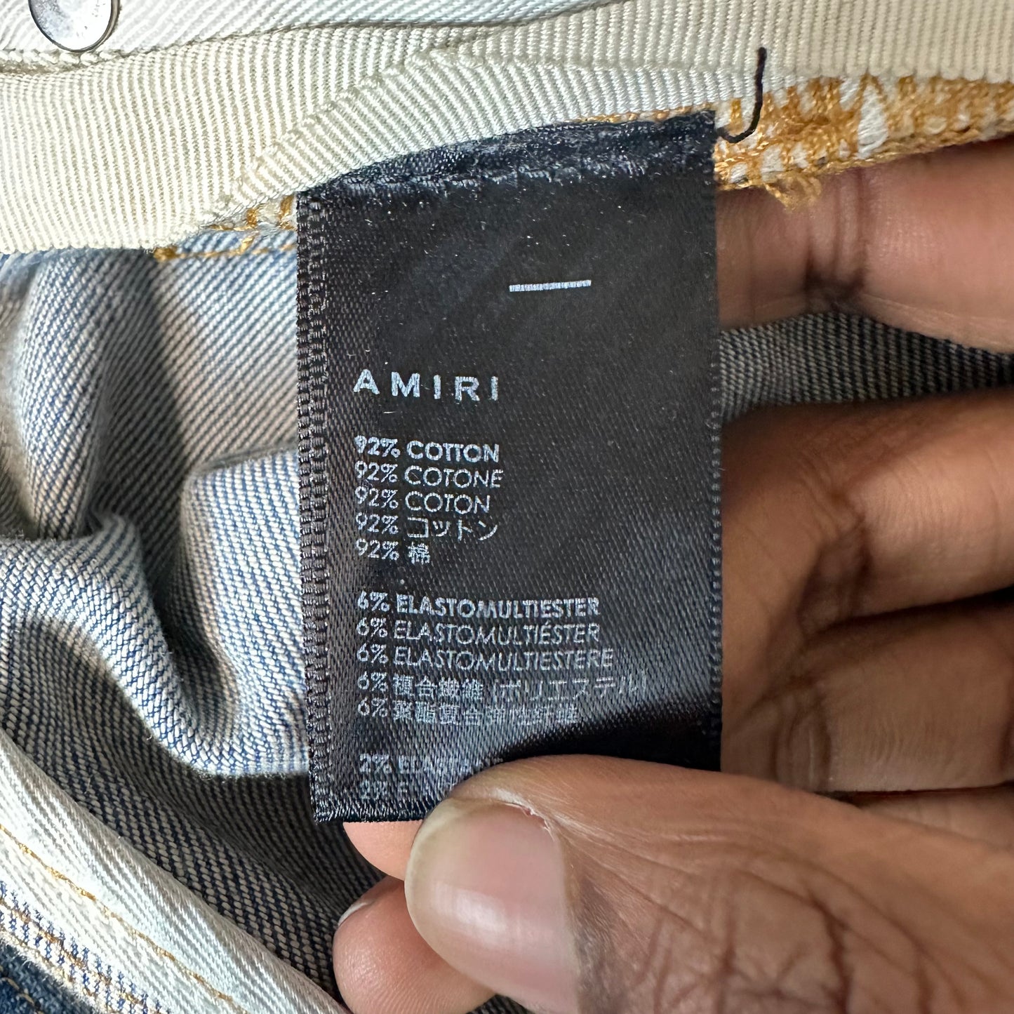 Amiri Distressed Plain Blue Denim Jeans Sz 31