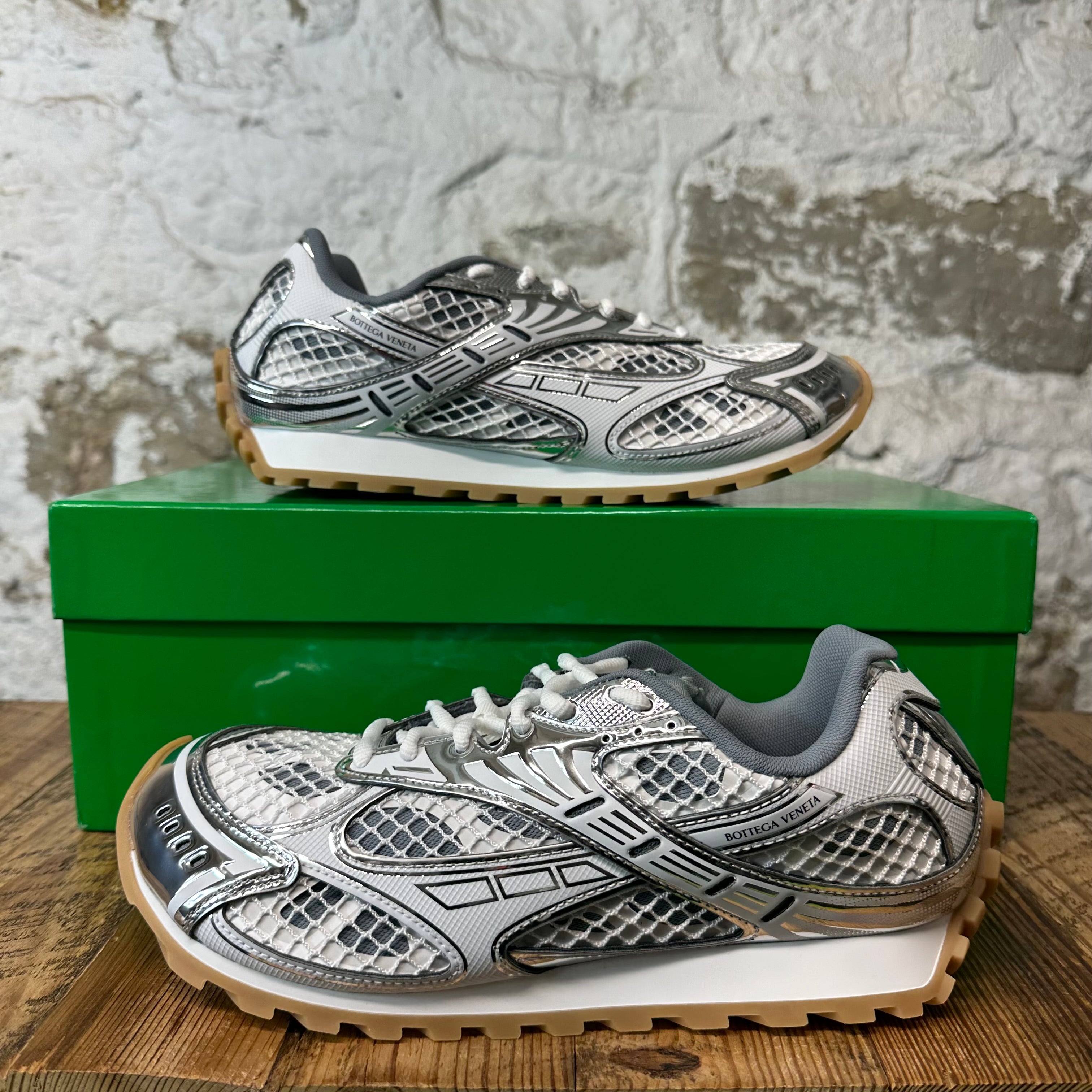Bottega Veneta Silver White Orbit Sneaker DS