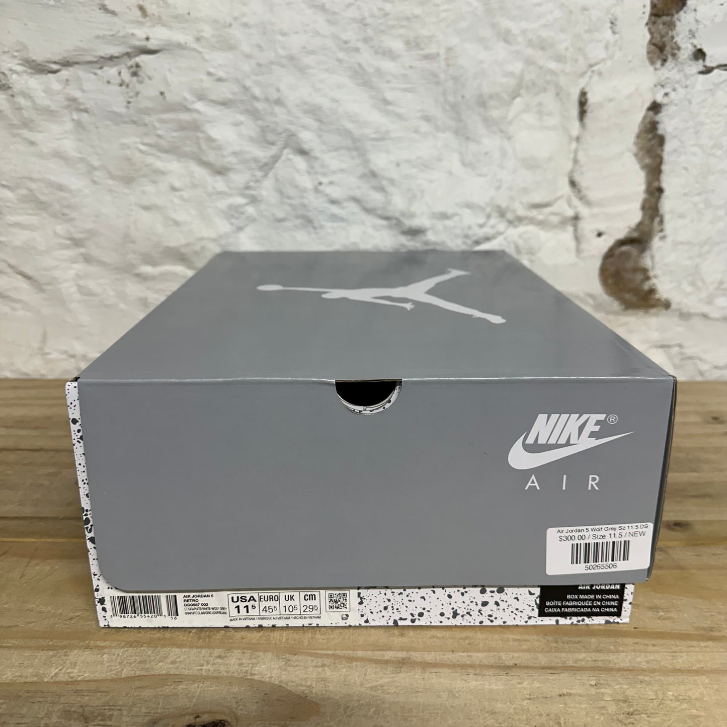 Air Jordan 5 Wolf Grey Sz 11.5 DS