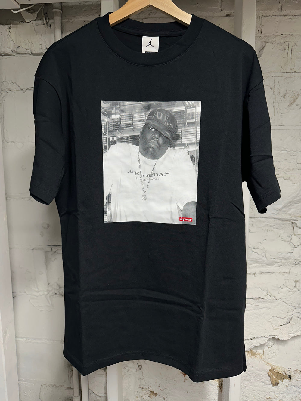 Supreme Jordan Biggie T-Shirt Black Sz M DS
