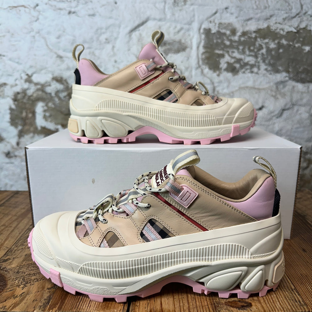 Burberry Arthur Pink Cream Sneaker Sz 6.5 (39)