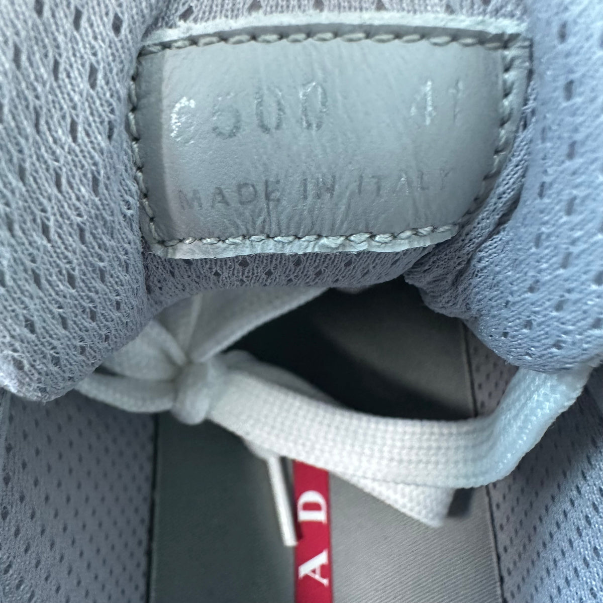 Prada Americas Cup Navy Rubber Sneaker Sz 8 (41)