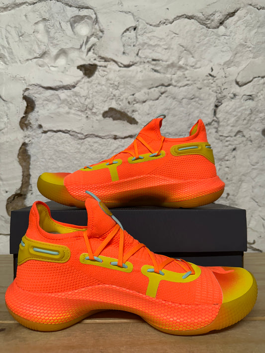 Under Armour Curry 6 Rep The Bay Orange Sz 10.5 DS