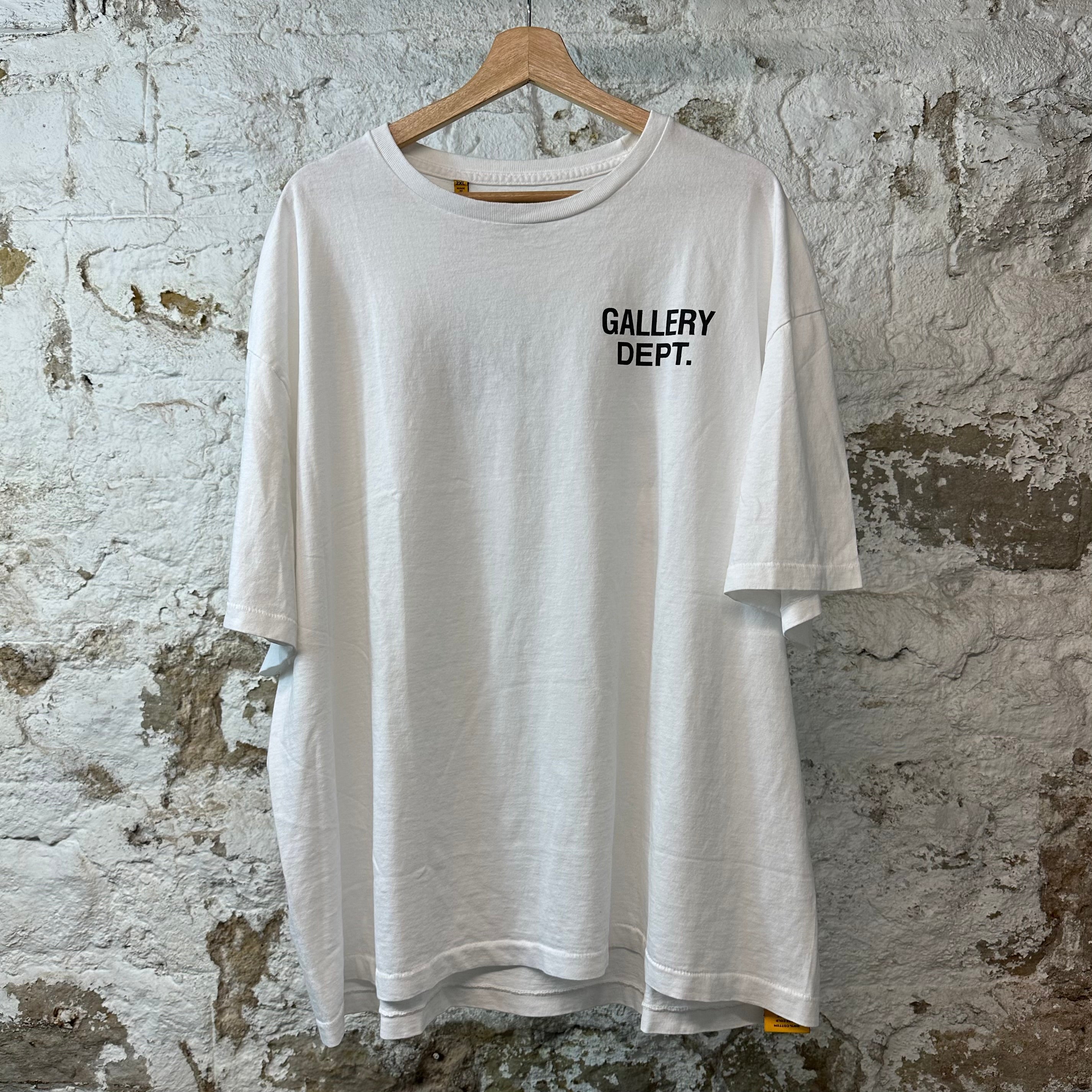 Gallery Dept Black Logo T-shirt White Sz XXL DS