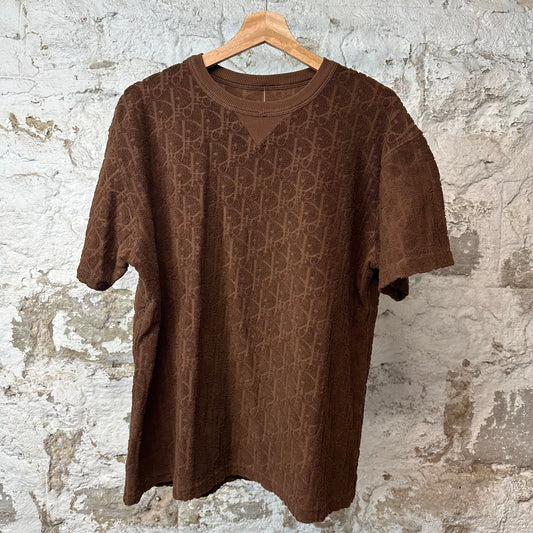 Dior Towel Monogram T-shirt Brown Sz M