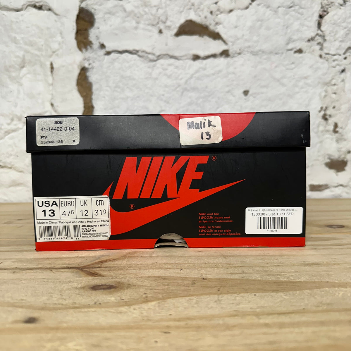 Air Jordan 1 High Homage To Home Chicago (Numbered) Sz 13