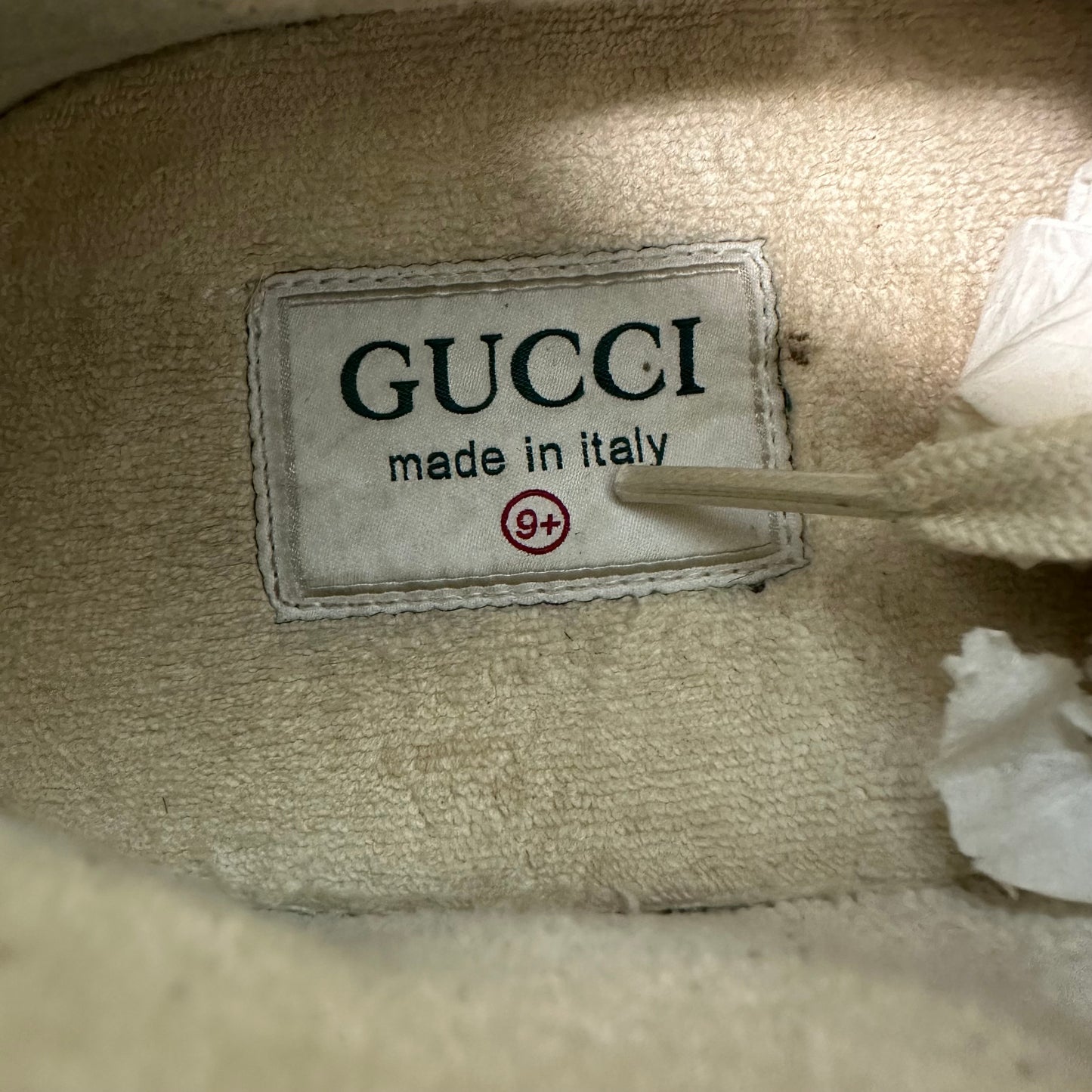 Gucci Rhyton Yellow Star Cream Sneaker Sz 9.5