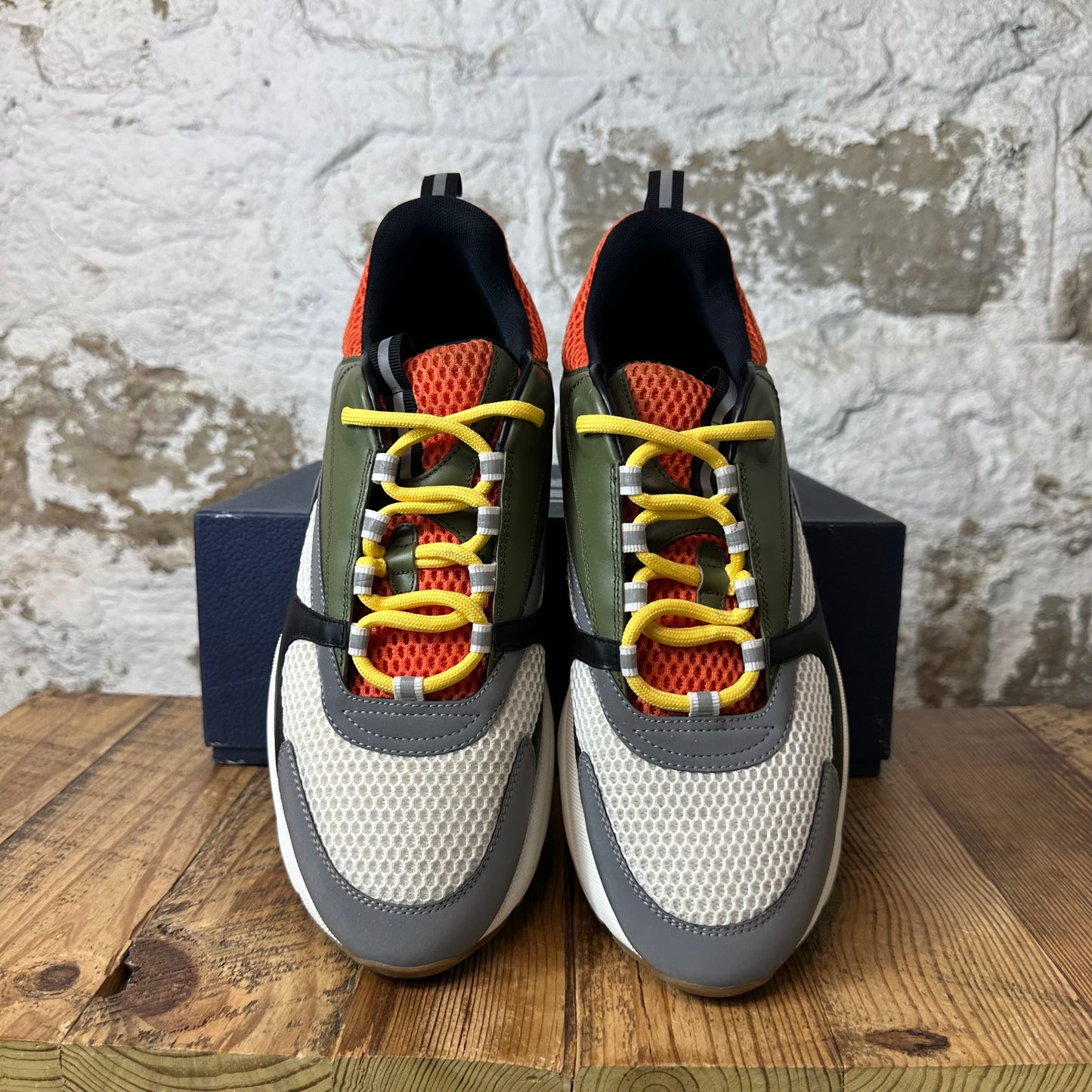 Dior B22 Orange Green White Sneaker Sz 13 (46)
