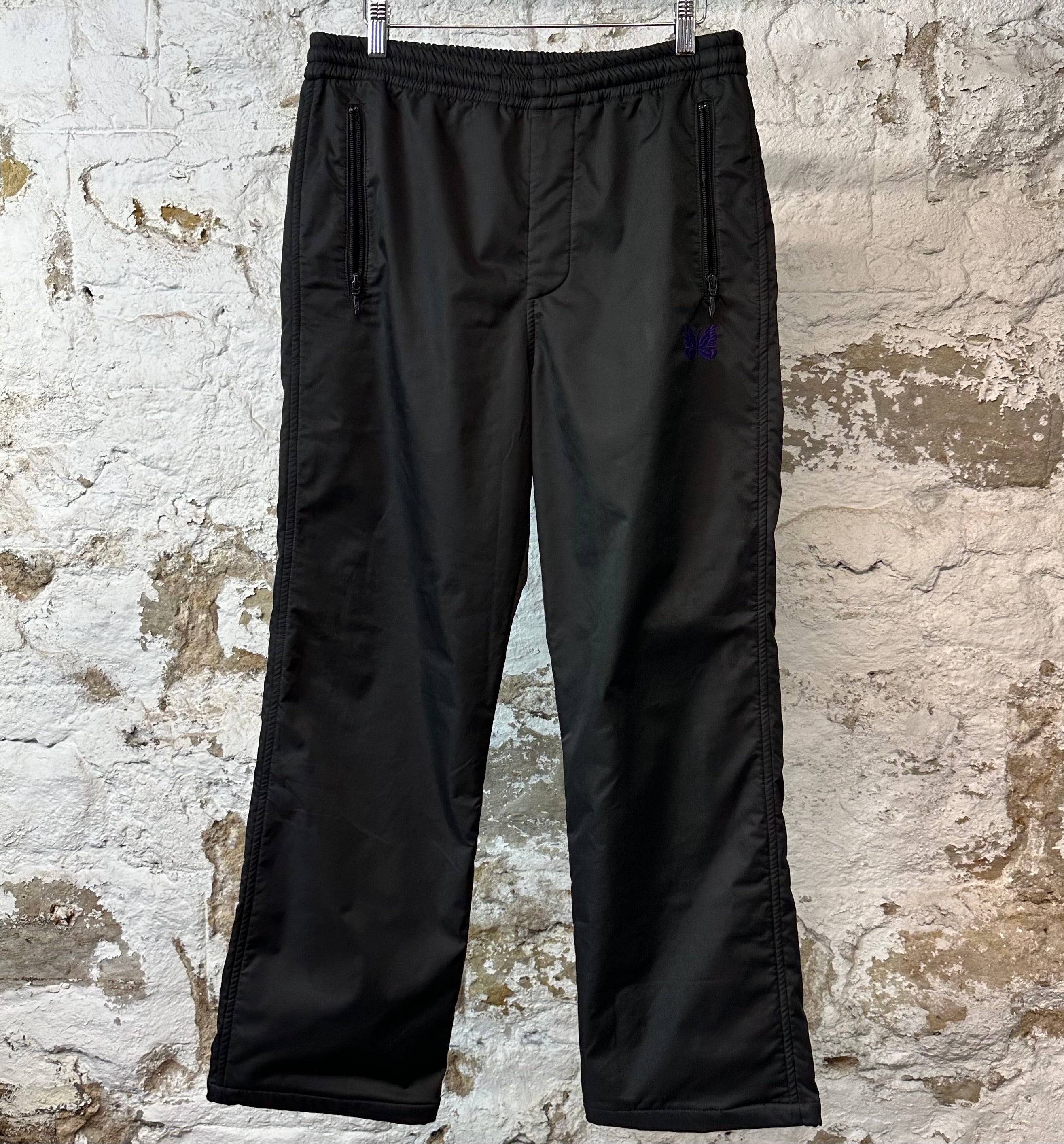 Needles Pinstripe Lounge Nylon Pants Black Sz S
