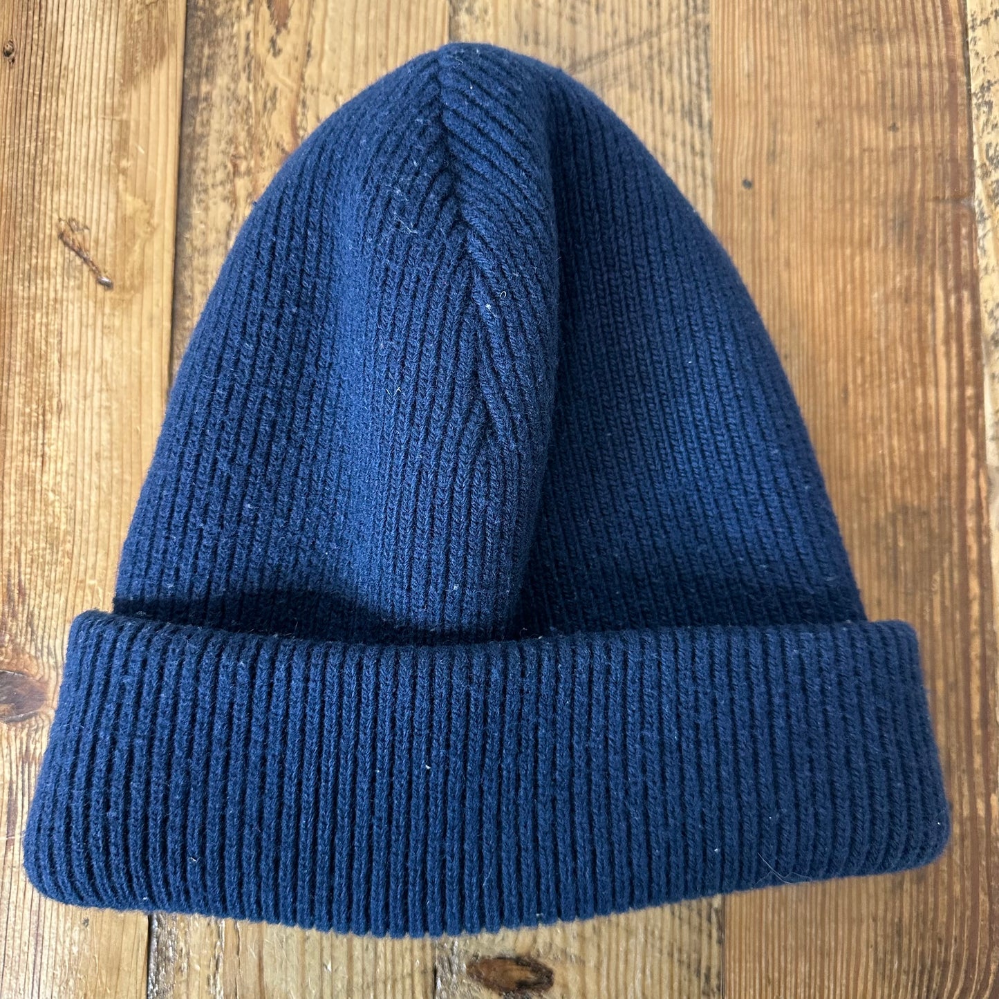 Gucci Ribbed Navy Wool Beanie