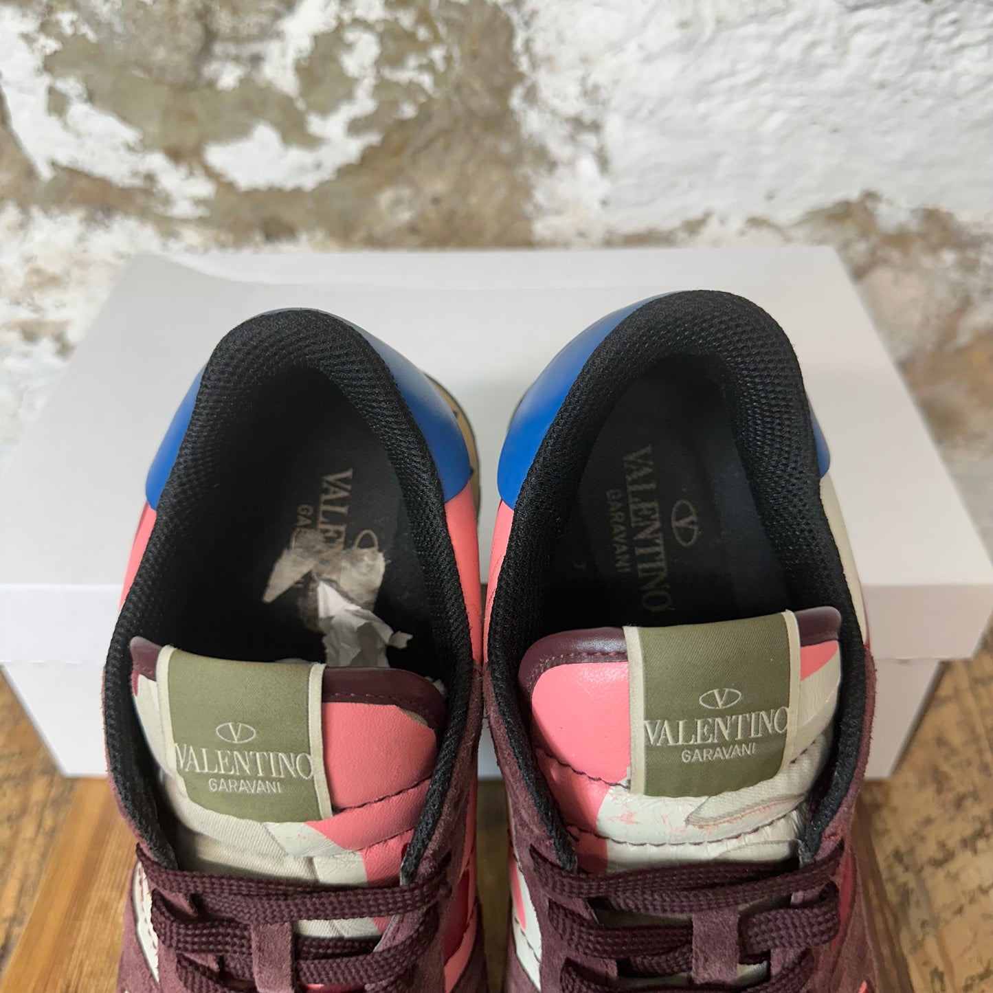 Valentino Pink Red Camo Rock Runner Sneaker Sz 10 (43)