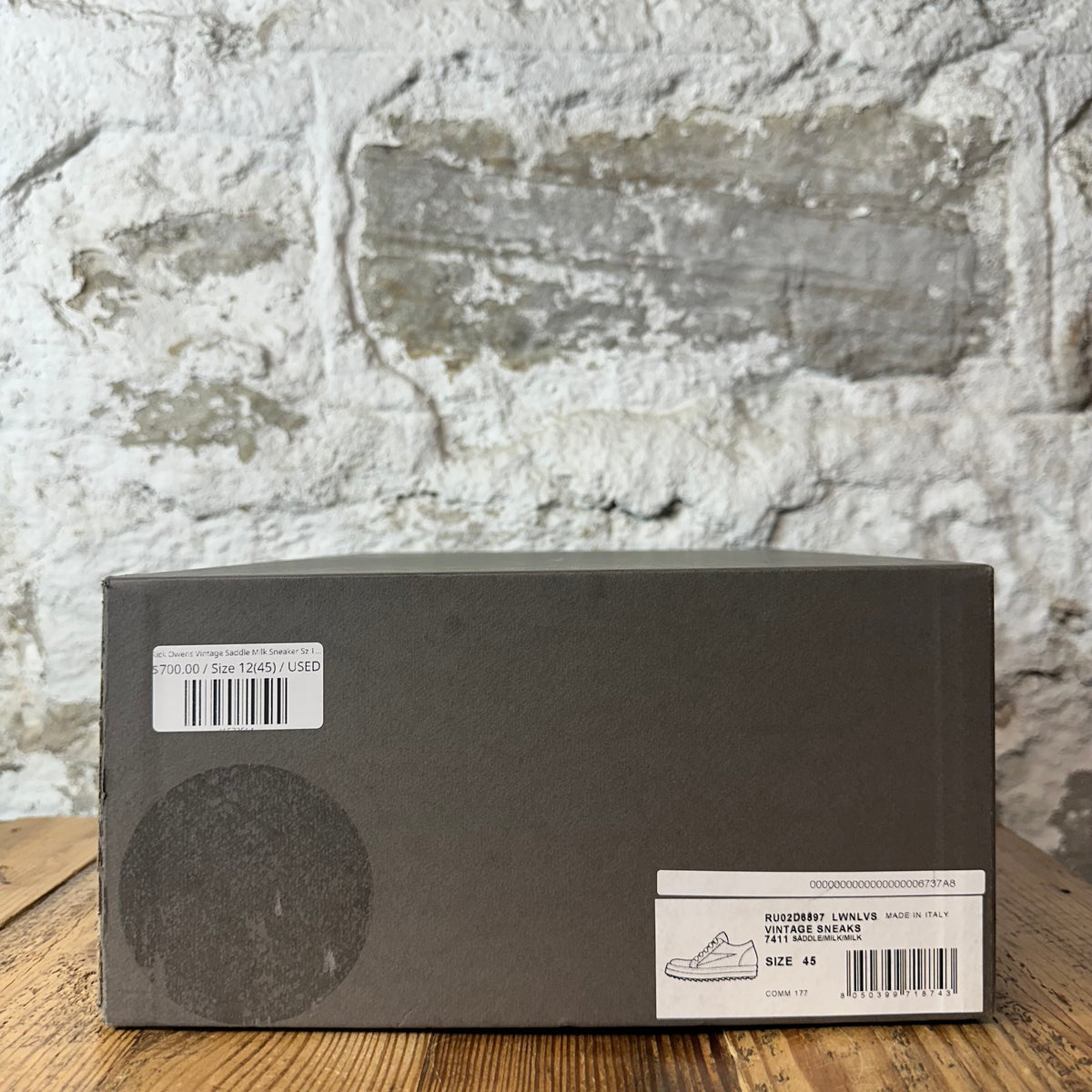 Rick Owens Vintage Saddle Milk Sneaker Sz 12 (45)