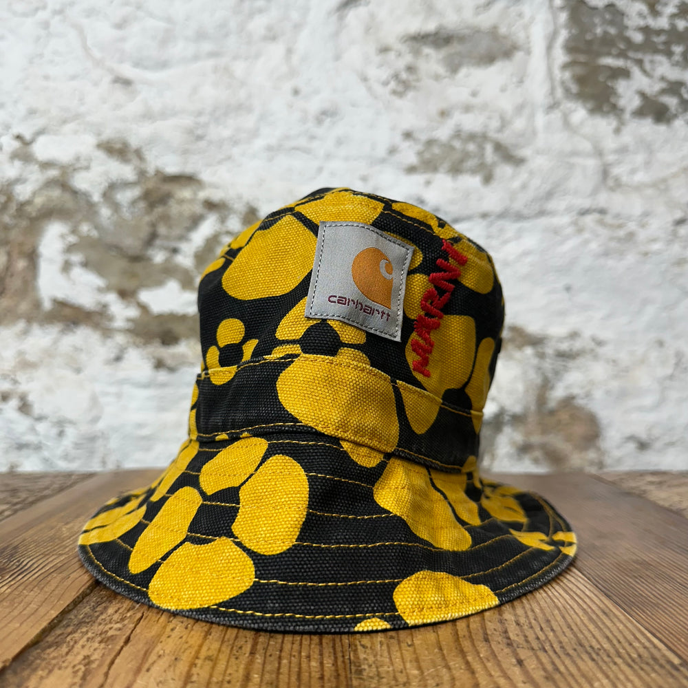 Marni Carhartt Black Yellow Bucket Hat