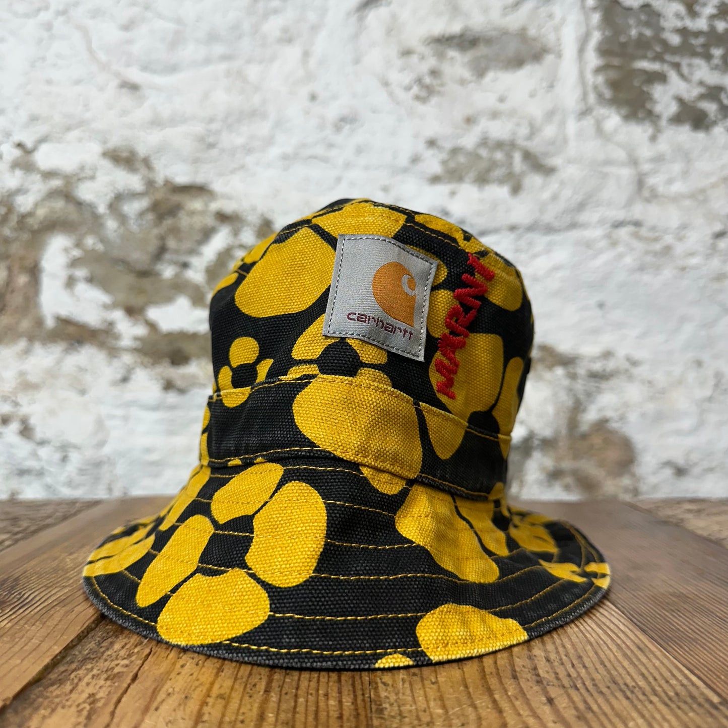 Marni Carhartt Black Yellow Bucket Hat