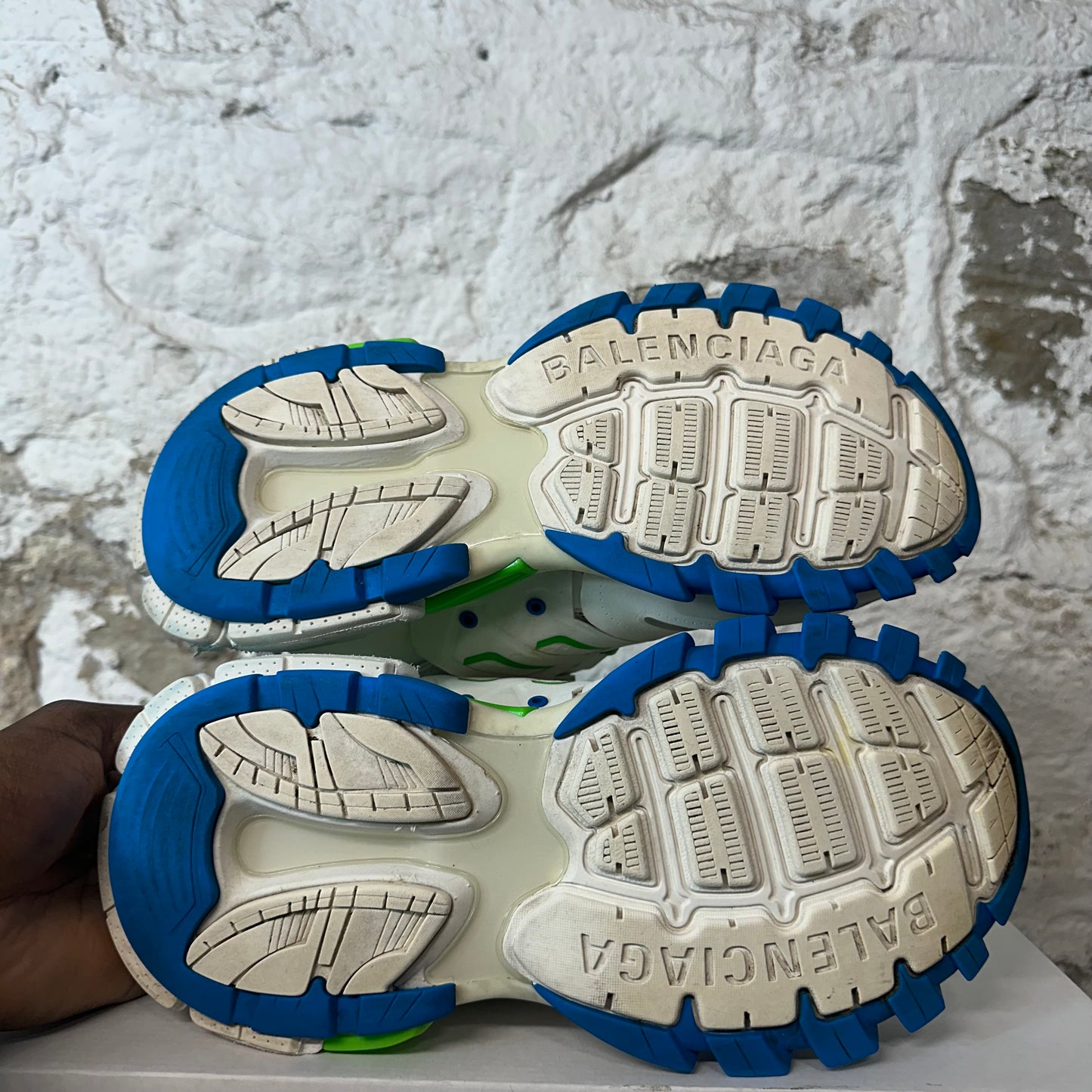 Balenciaga Track Runner White Green Blue Sneaker Sz 7 (40)