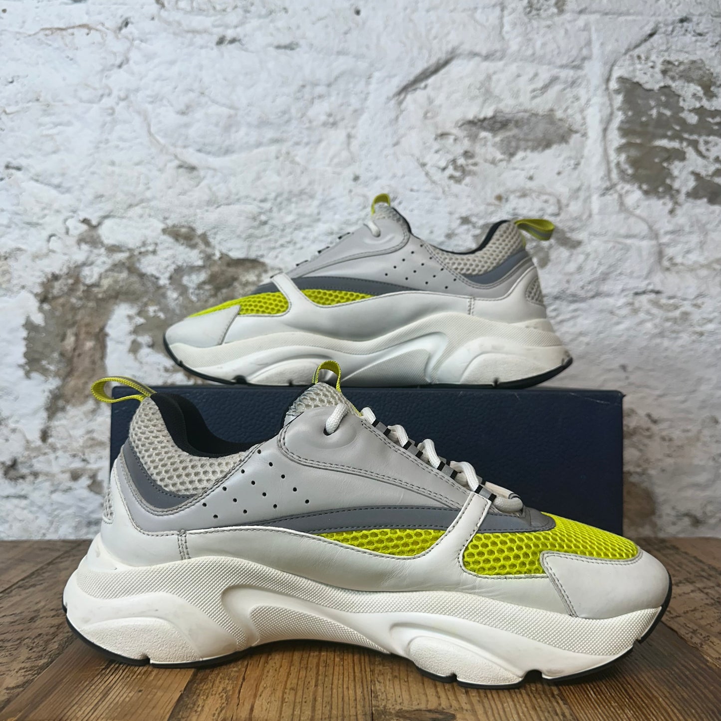 Dior B22 Grey White Yellow Sneaker Sz 11 (44)