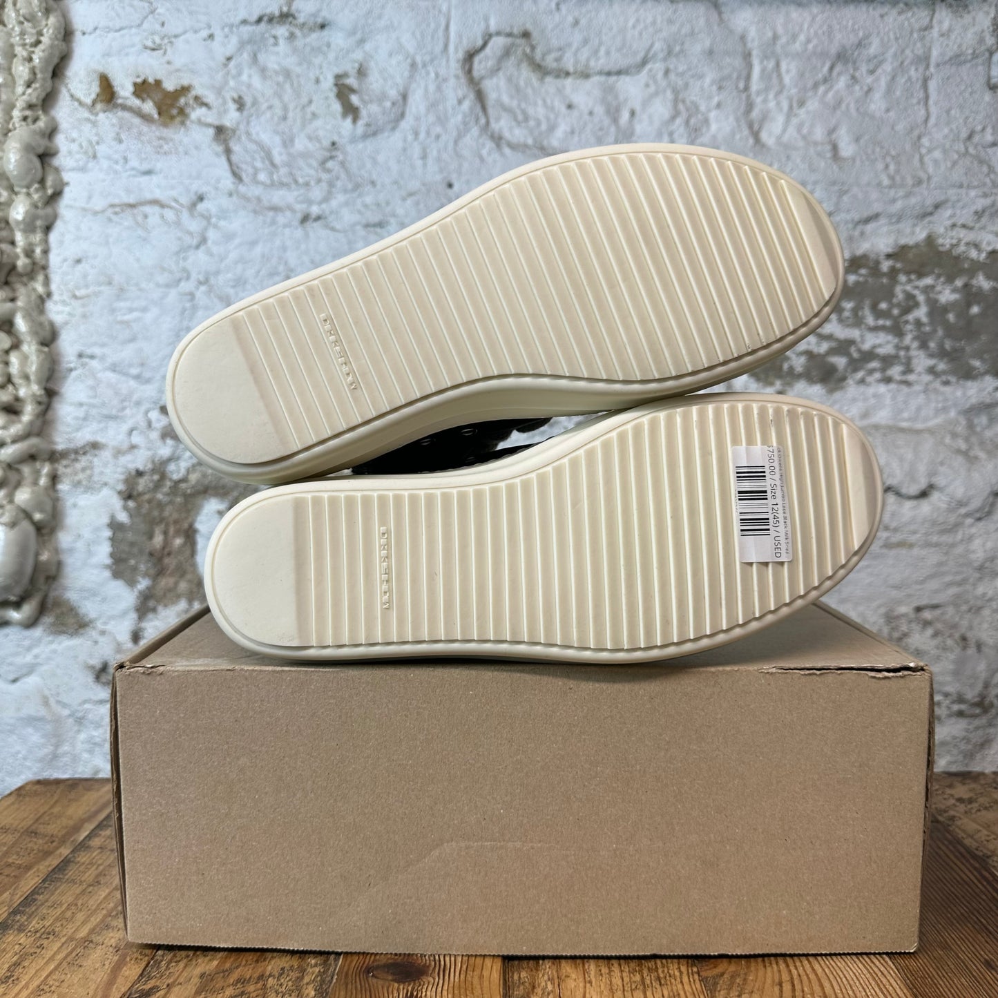 Rick Owens High Jumbo Lace Black Milk Sneaker Sz 12 (45)