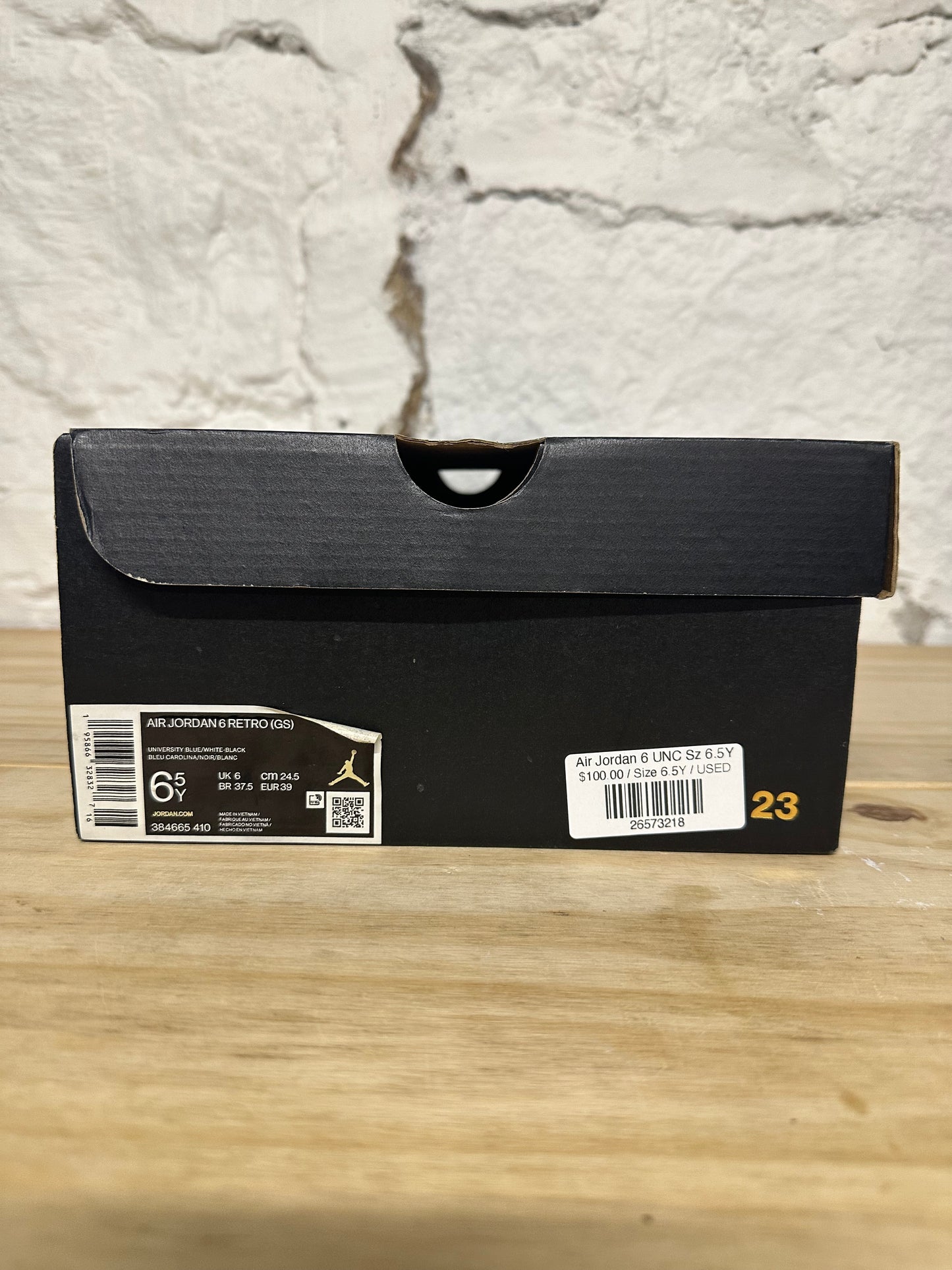 Air Jordan 6 UNC White Sz 6.5Y