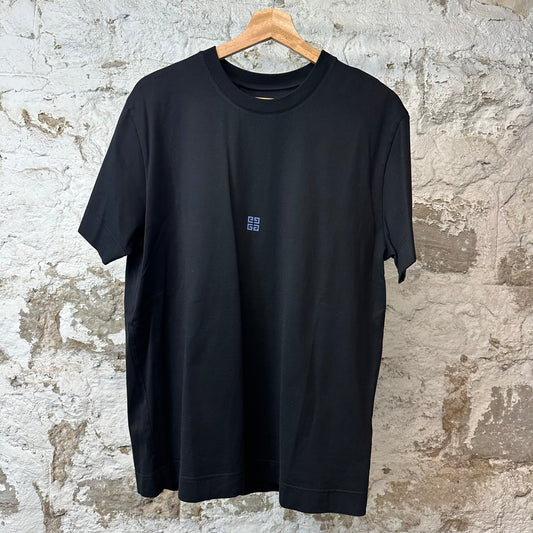Givenchy Blue Logo Spell T-shirt Black Sz M