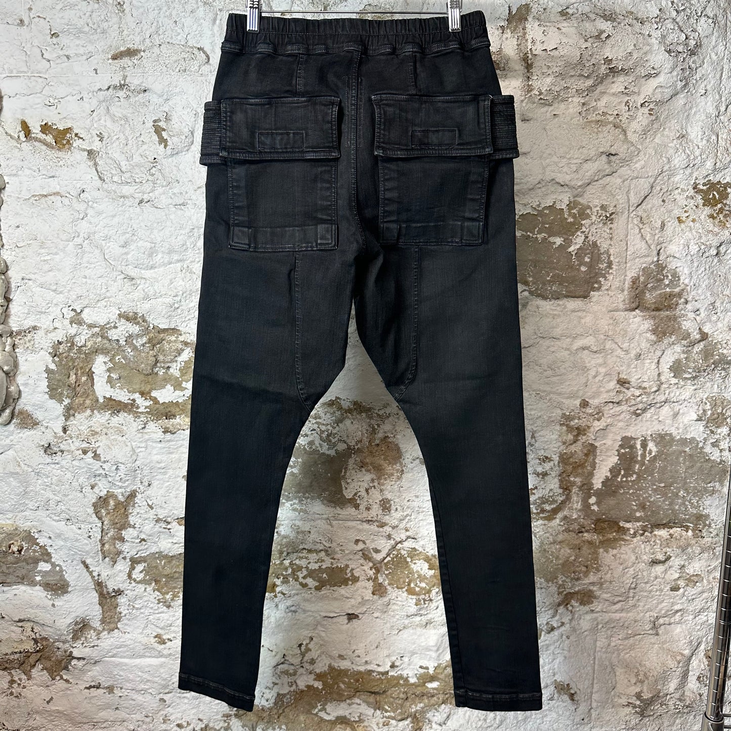 Rick Owens Creatch Black Cargo Pants Sz S