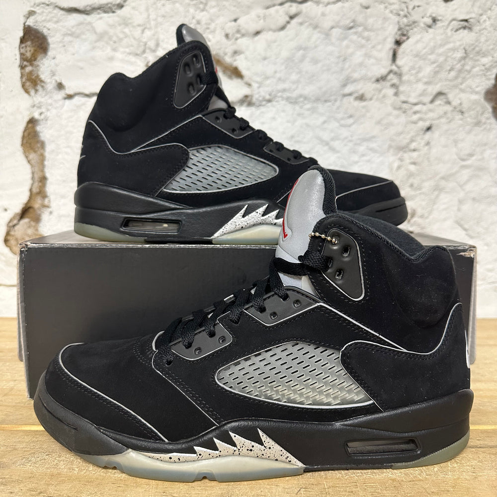 Air Jordan 5 Black Metallic Reimagined Sz 9.5