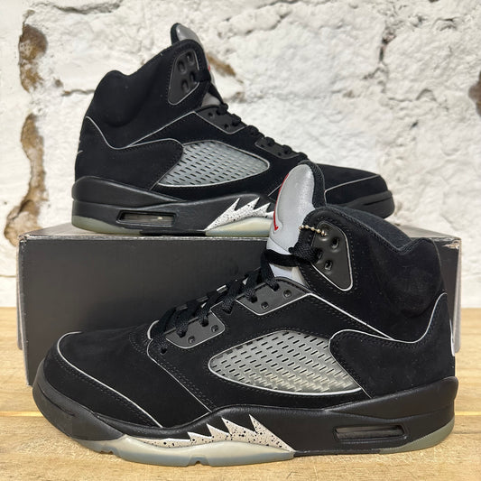 Air Jordan 5 Black Metallic Reimagined Sz 9.5