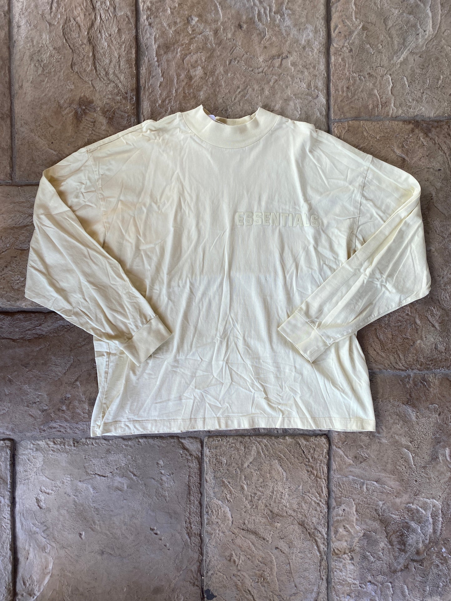 Fear of God Essentials Buttercream L/S T-Shirt Sz XL