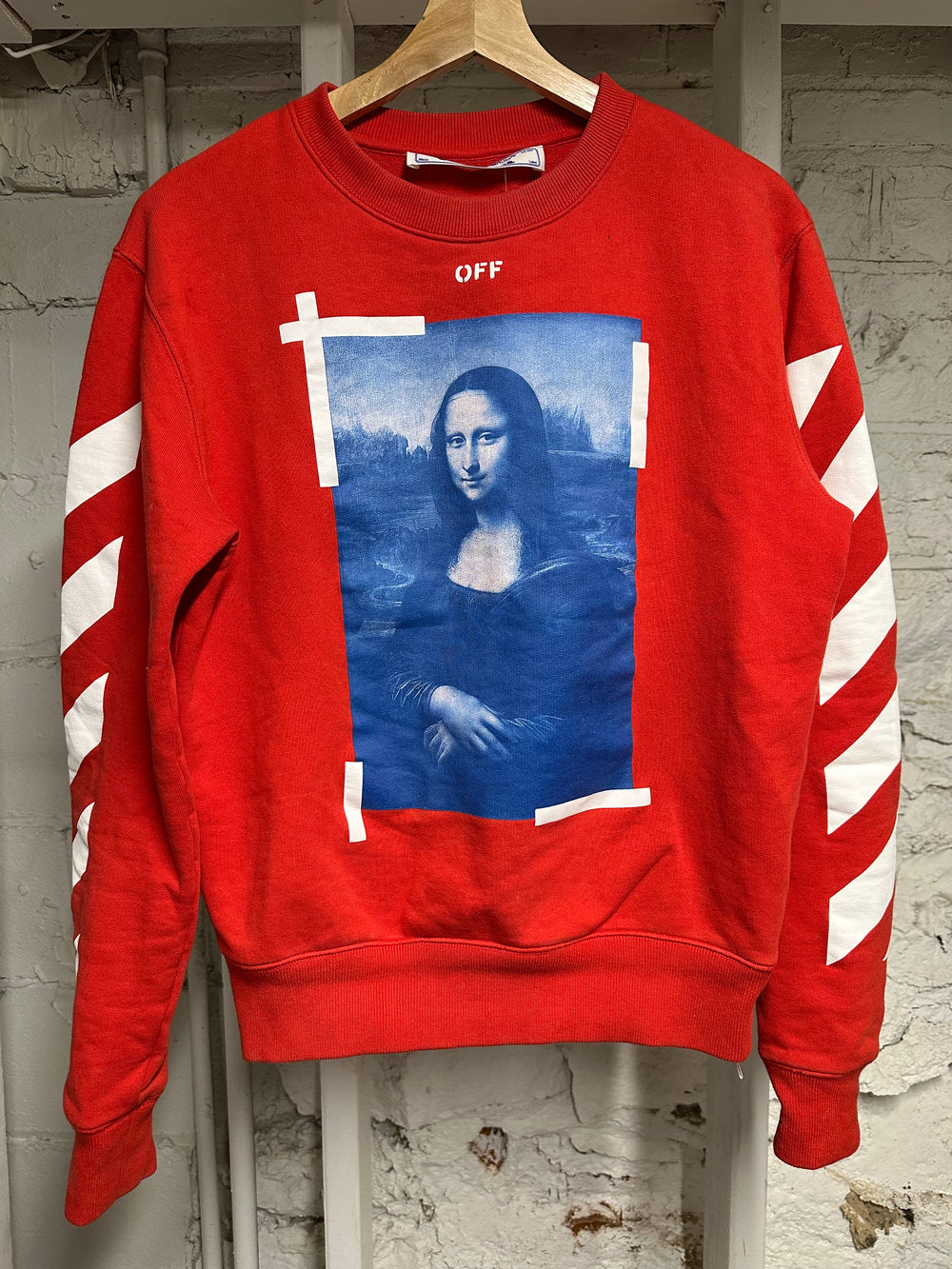 Off-White Mona Lisa Red Crewneck Sz XS