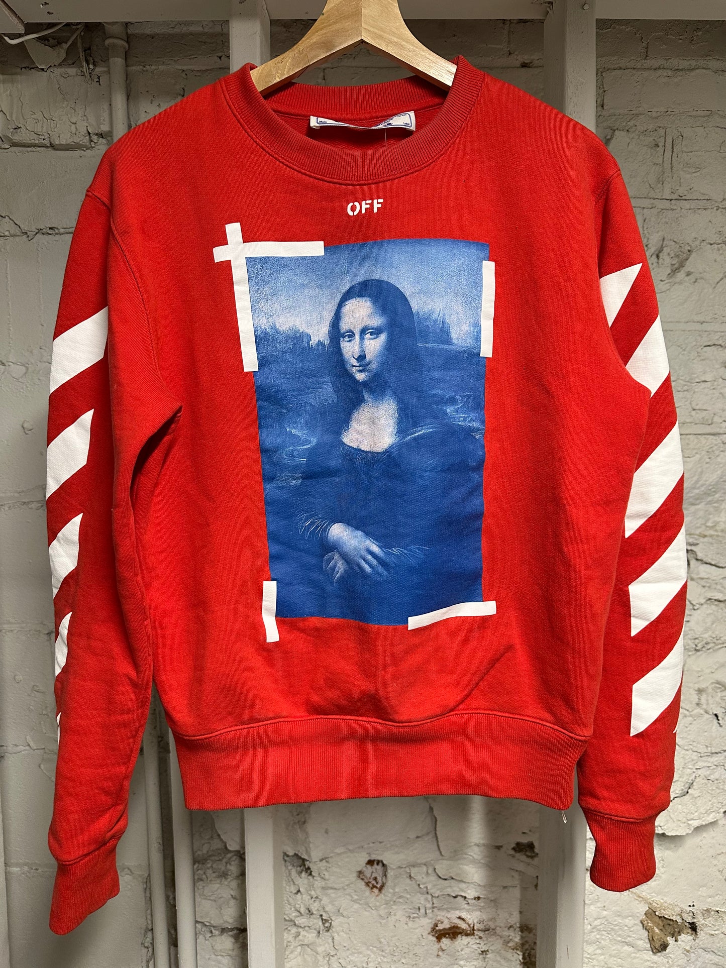 Off-White Mona Lisa Red Crewneck Sz XS