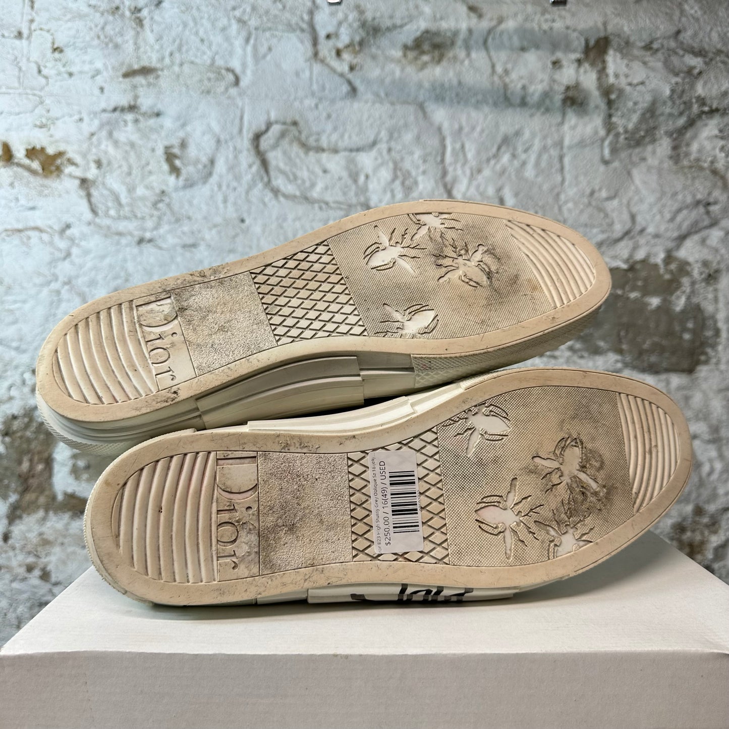 Dior B23 High Stussy Grey Oblique Sz 16 (49)