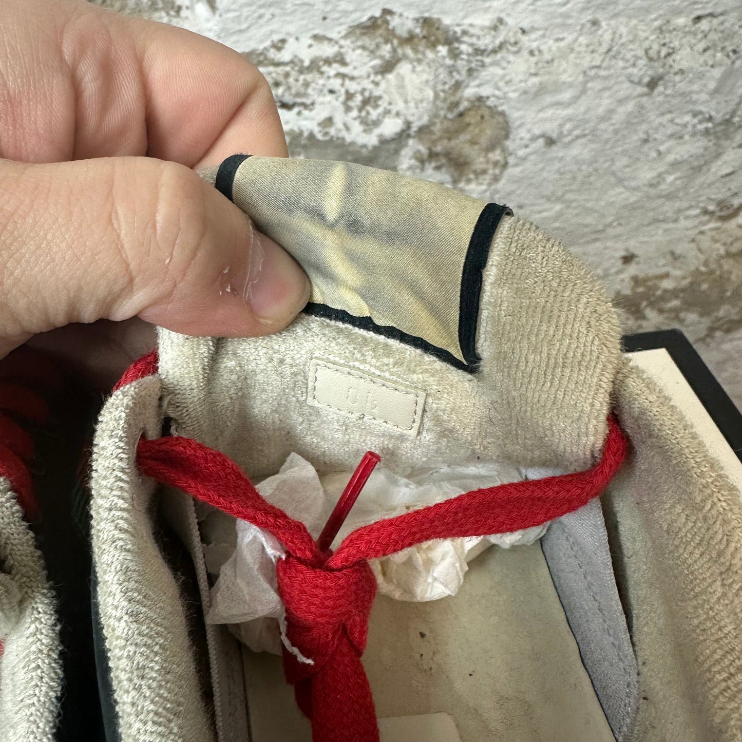 Gucci Red Green Stripe Black Screener Sneaker Sz 8.5