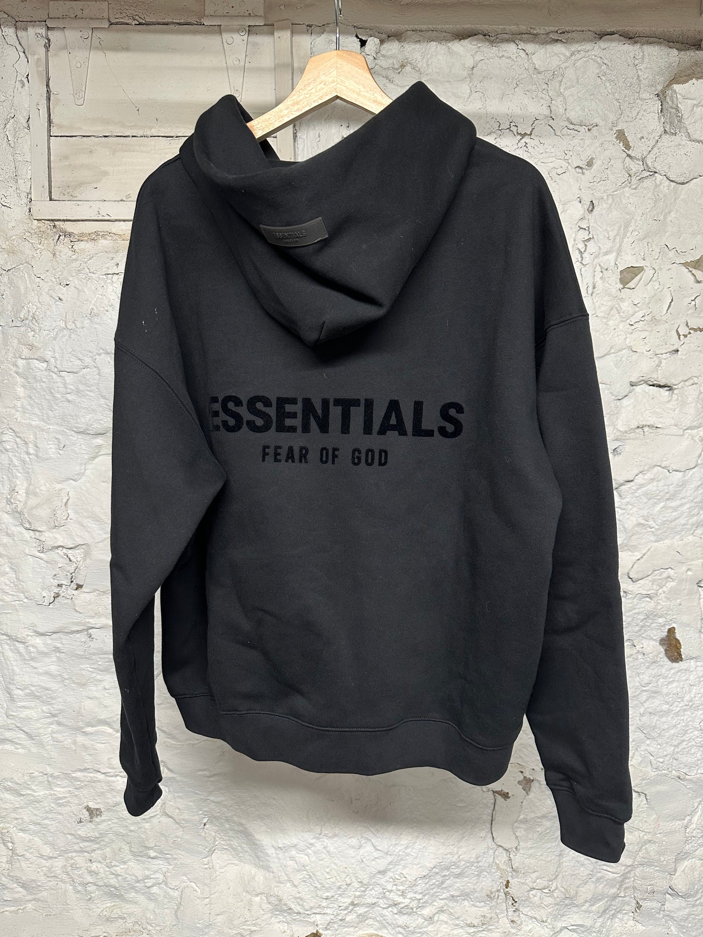 Fear of God Essentials Black Hoodie Sz S