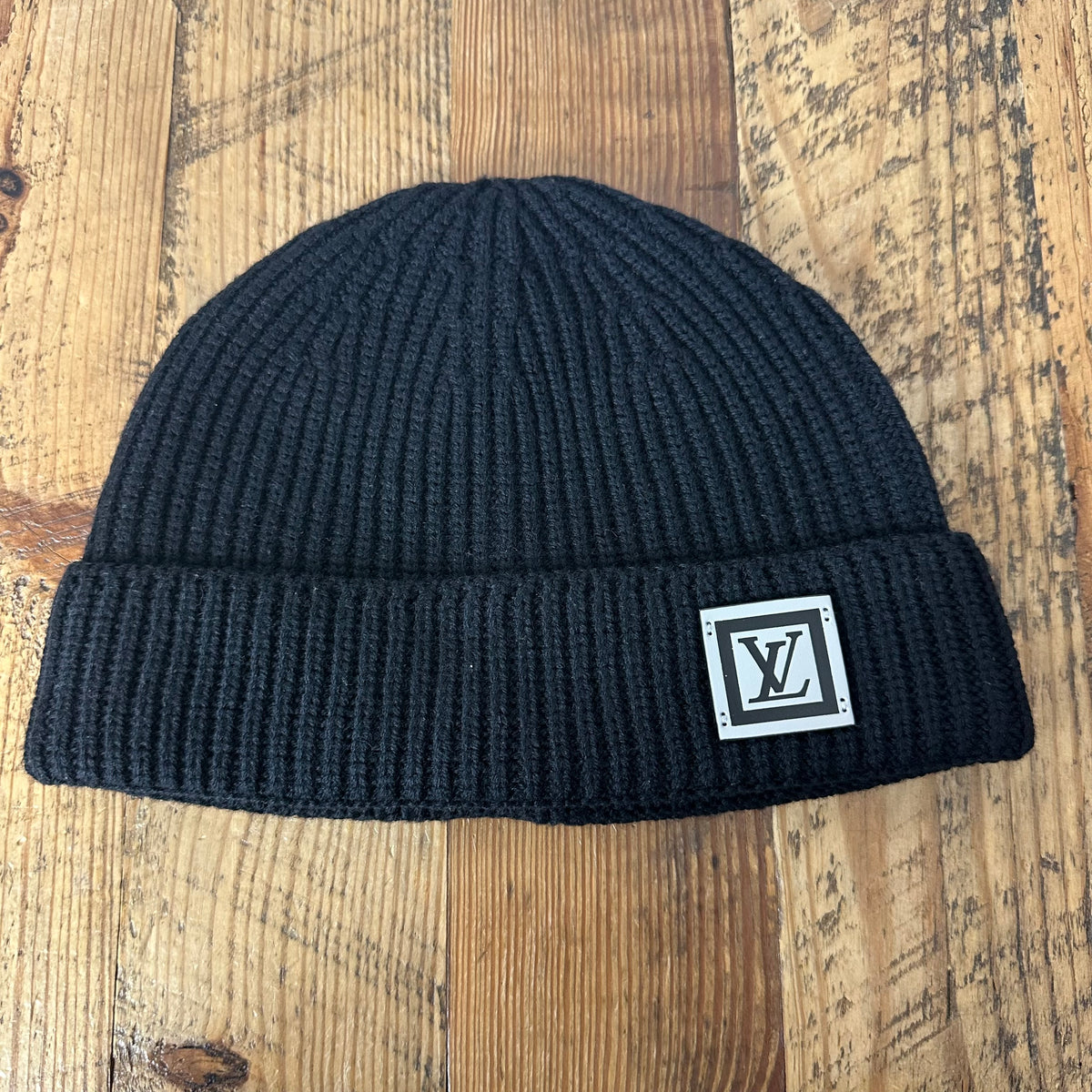 Louis Vuitton Logo Knit Black Beanie