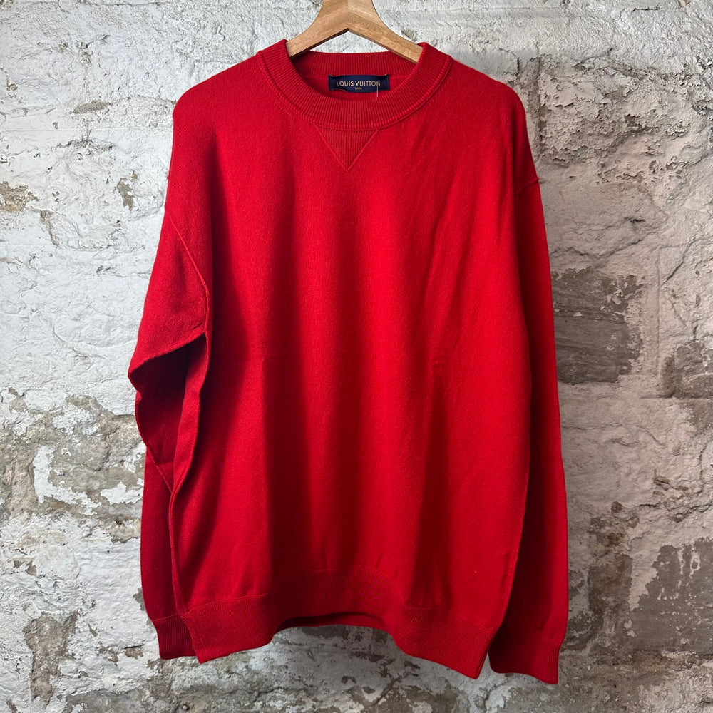 Louis Vuitton Red Cashmere Sweater Sz XL