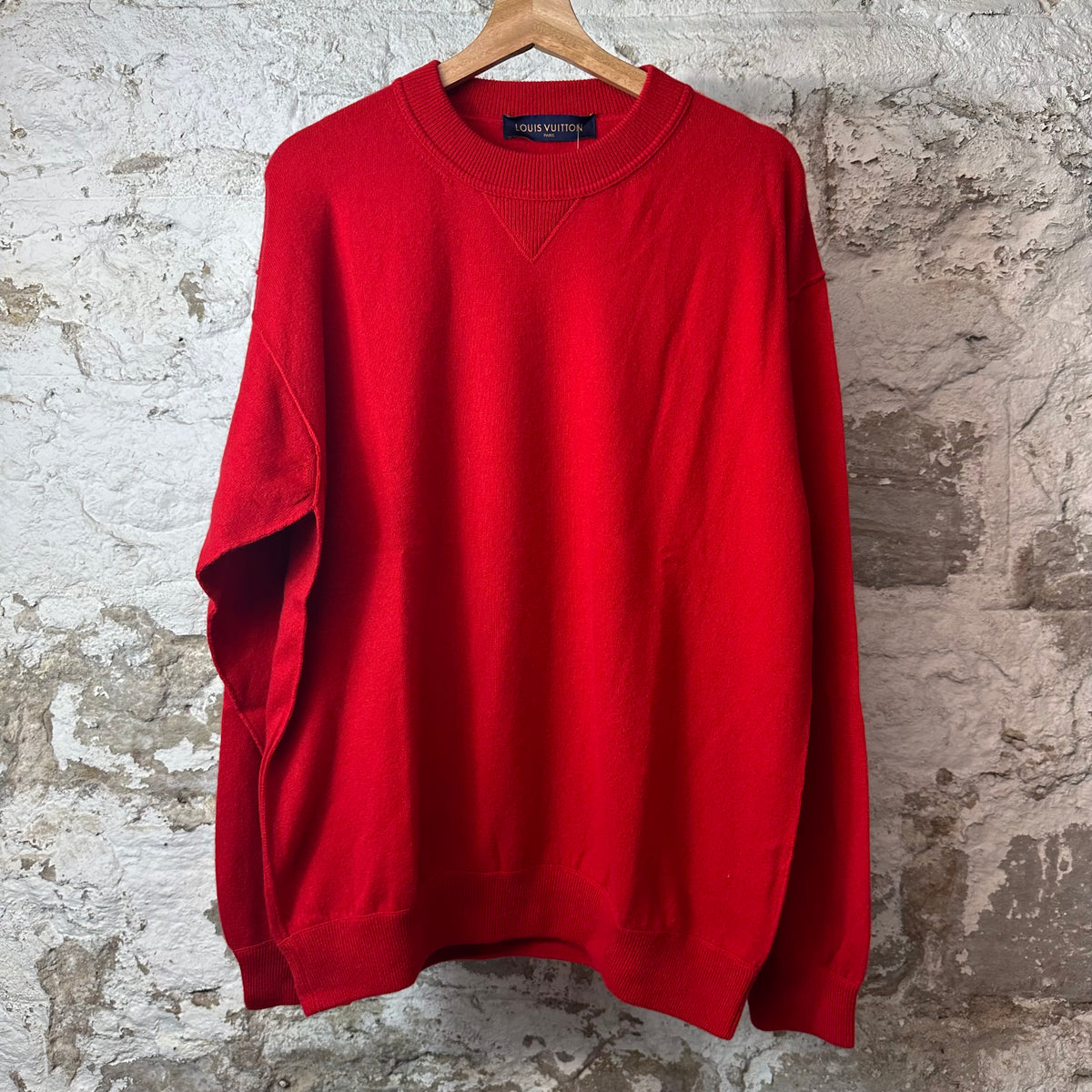 Louis Vuitton Red Cashmere Sweater Sz XL