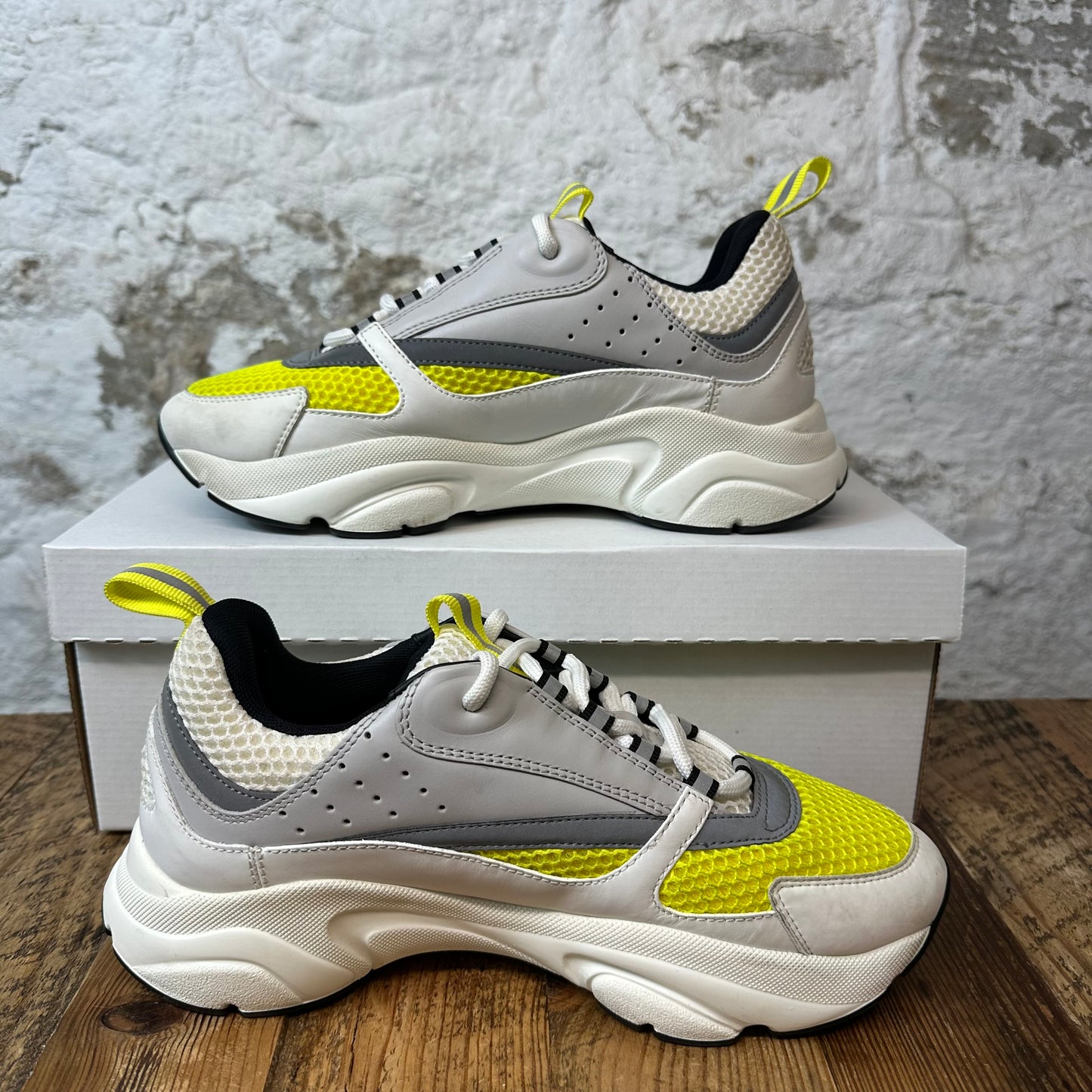 Dior B22 Yellow Gray White Sneaker Sz 7 (40) No Box