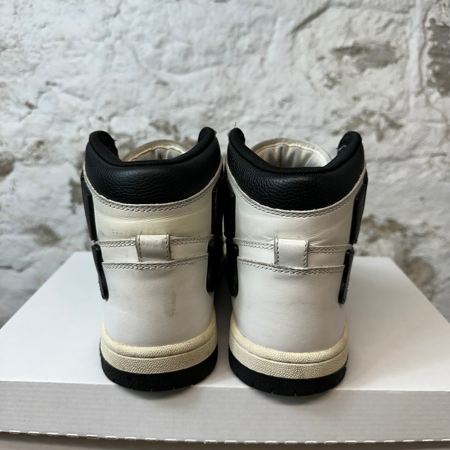 Amiri Black Skeleton White High Sneaker Sz 7 (40) No Box