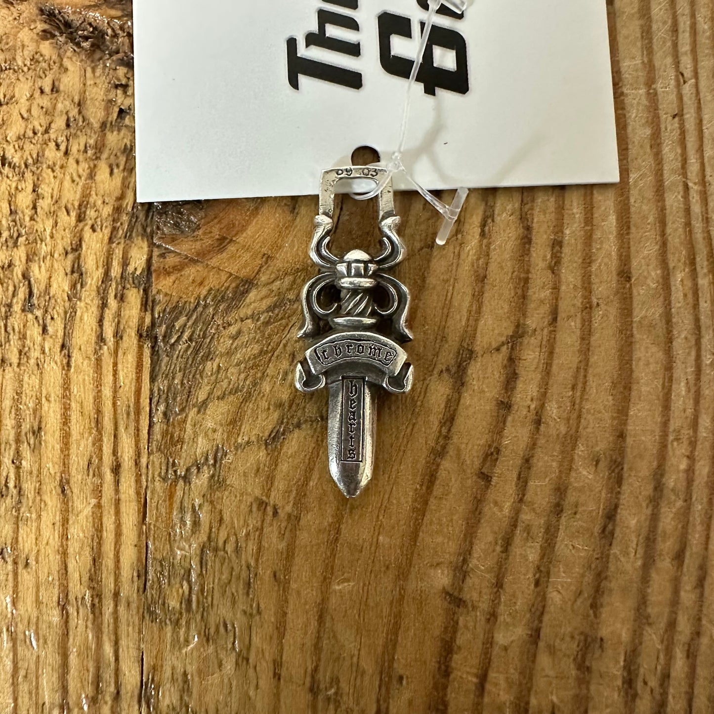 Chrome Hearts Silver Dagger Zipper Pendant