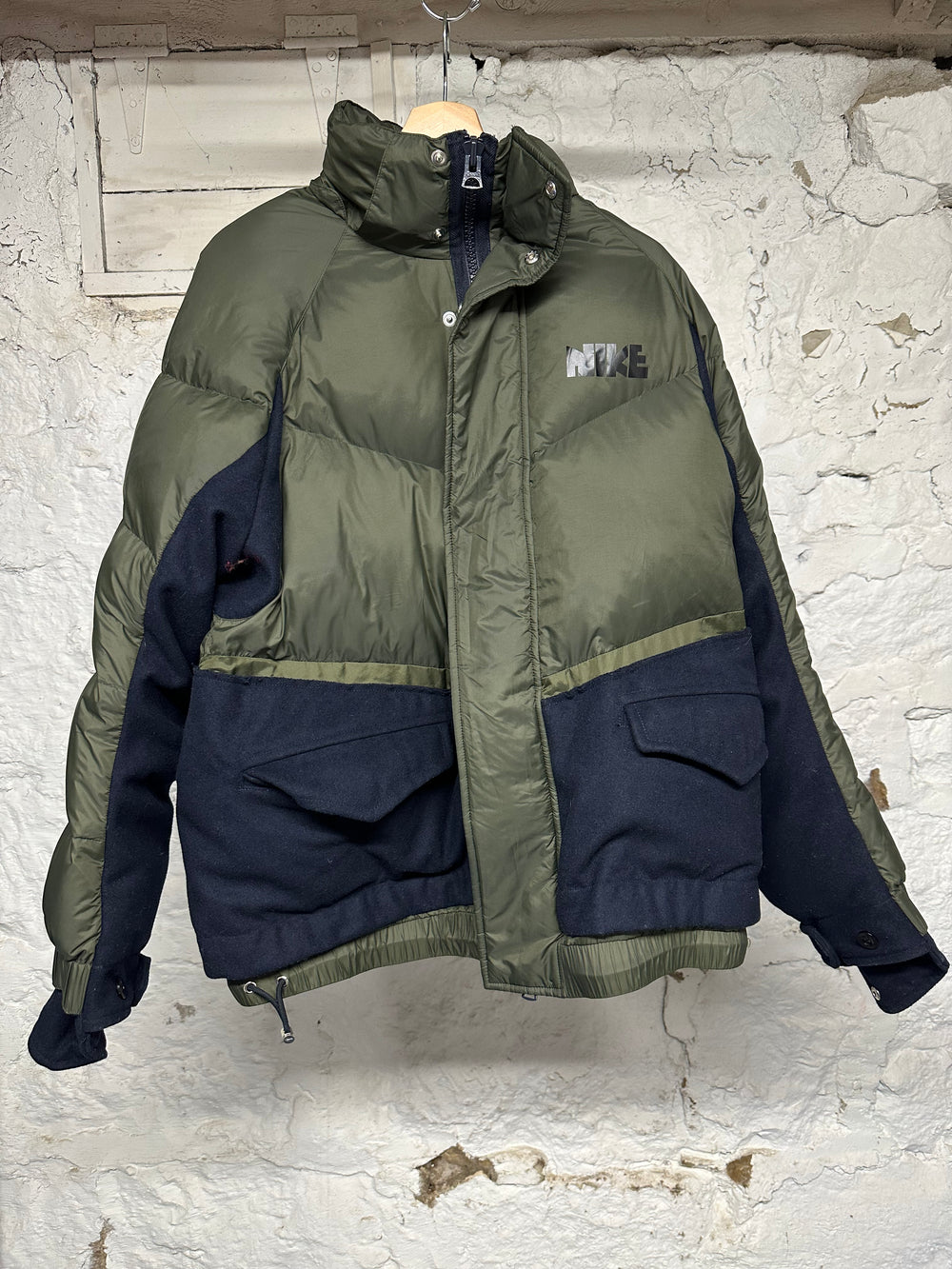 Nike Sacai Puffer Jacket Olive Sz L