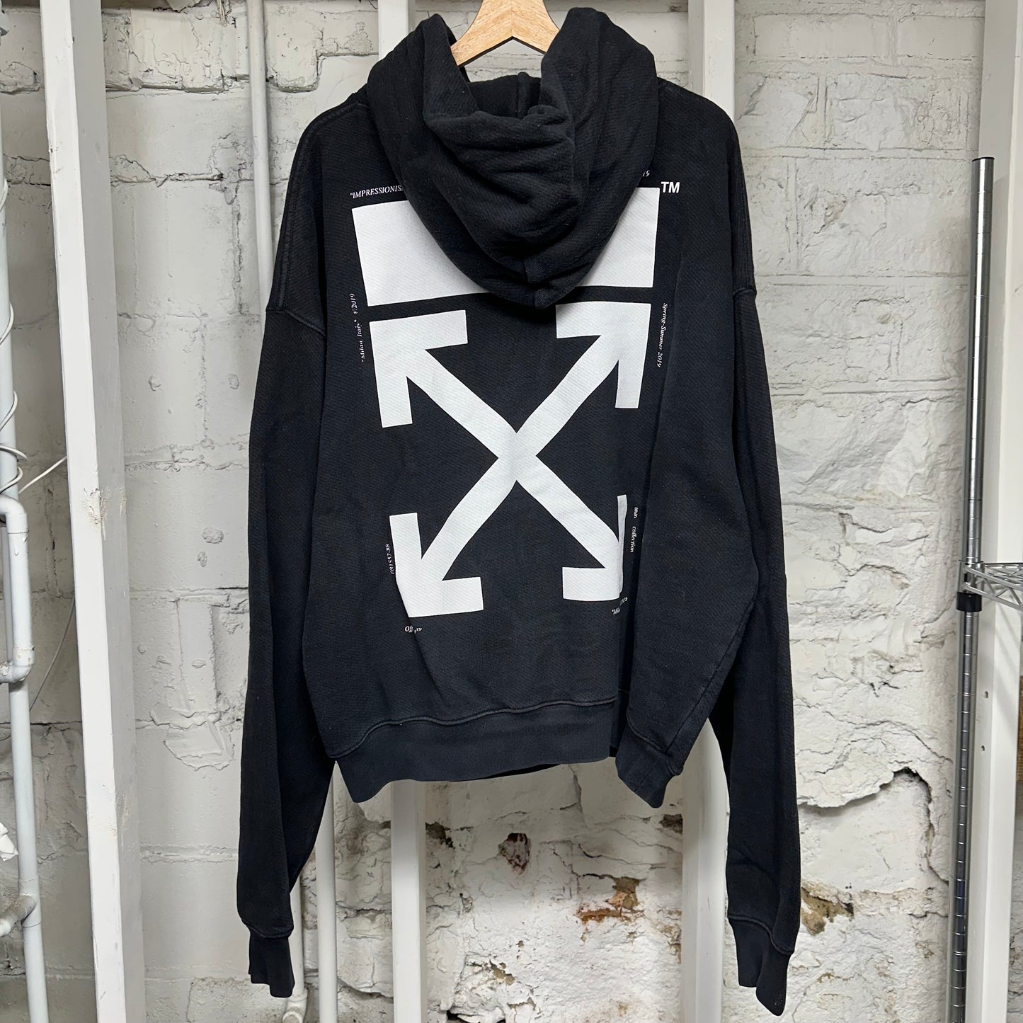 Off-White Kissing Black Hoodie Sz XL