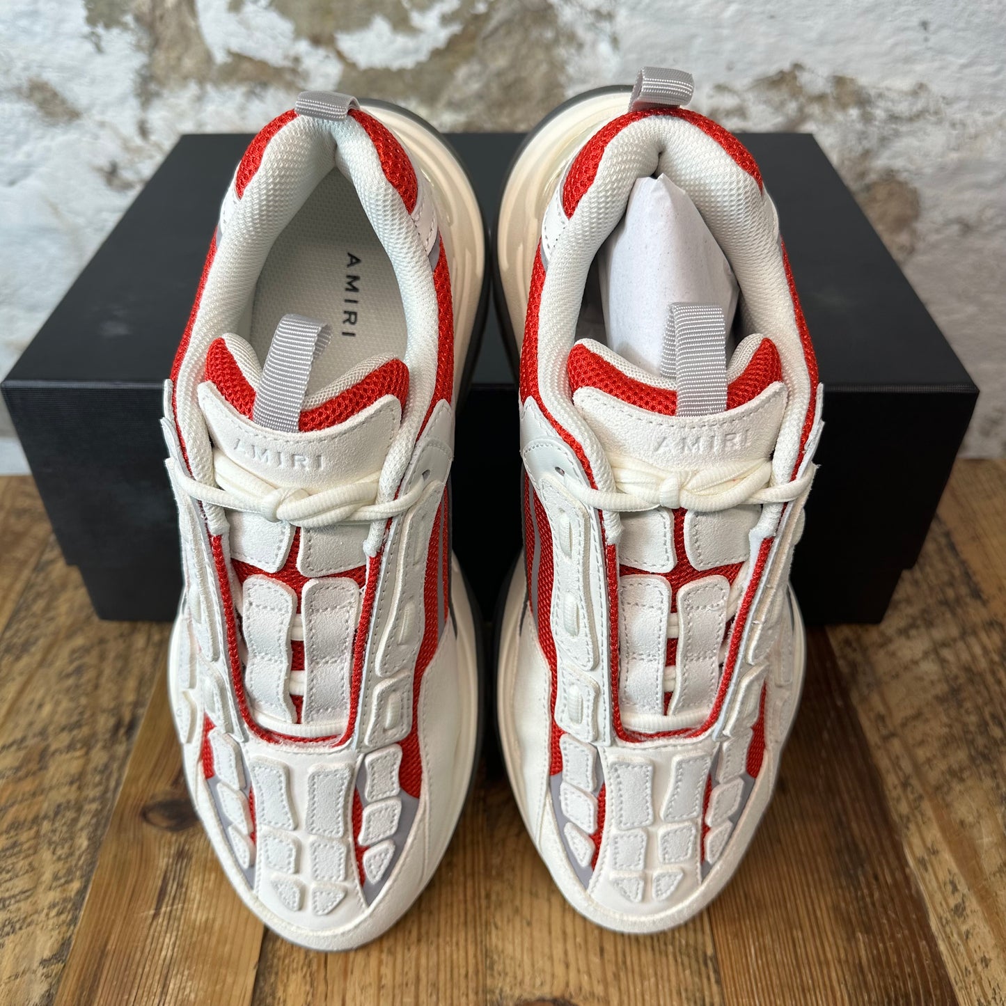 Amiri Red White Bone Runner Sneaker