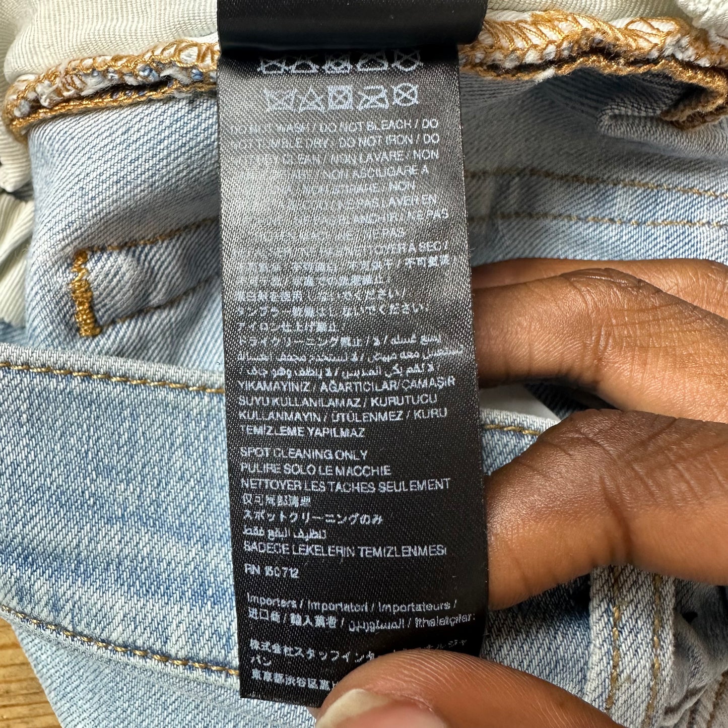 Amiri Plain Lightwash Blue Denim Jeans Sz 28