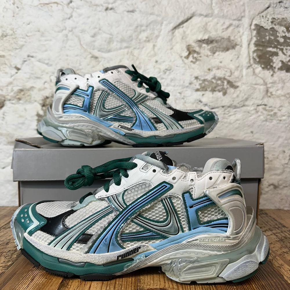 Balenciaga Runner White Green Blue Sneaker Sz 10 (43)